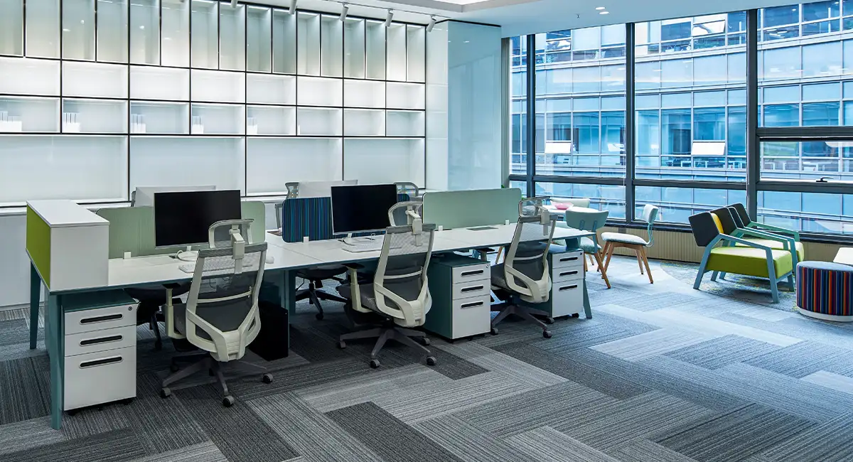 Empty office as a result of covid 19