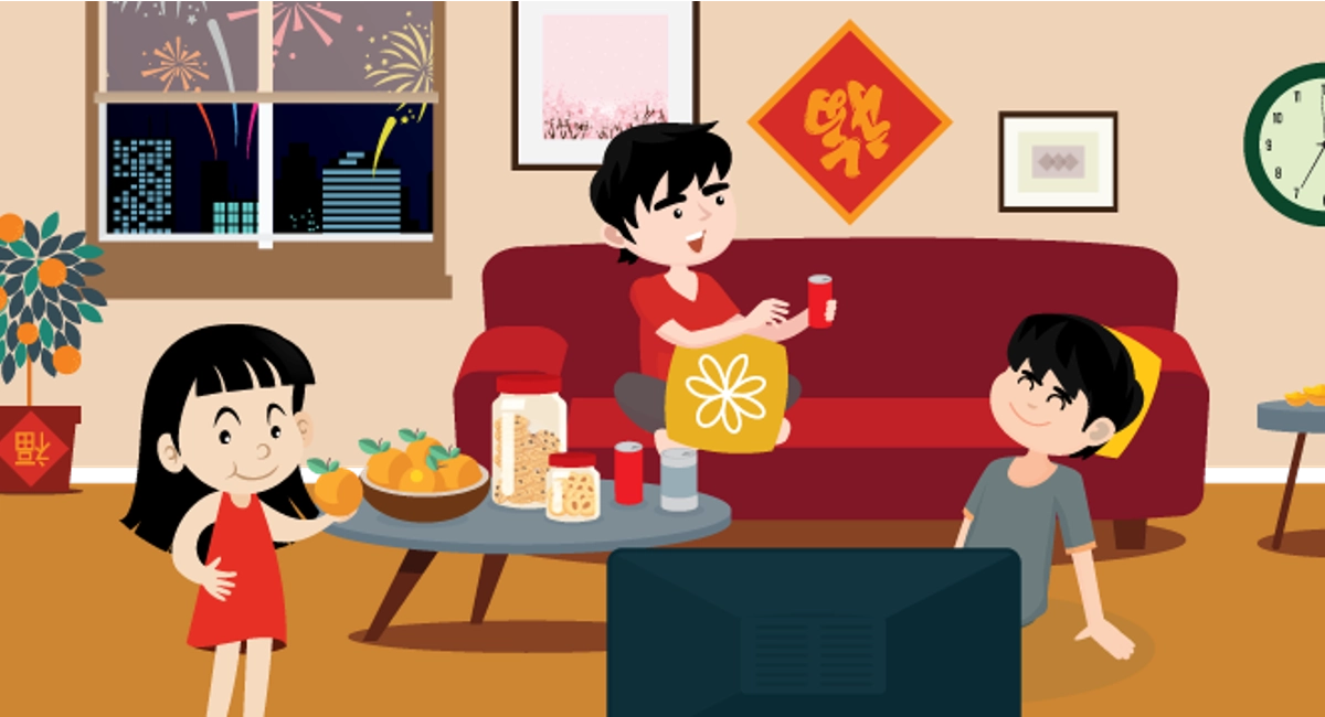 staying up late on the eve of Chinese new year