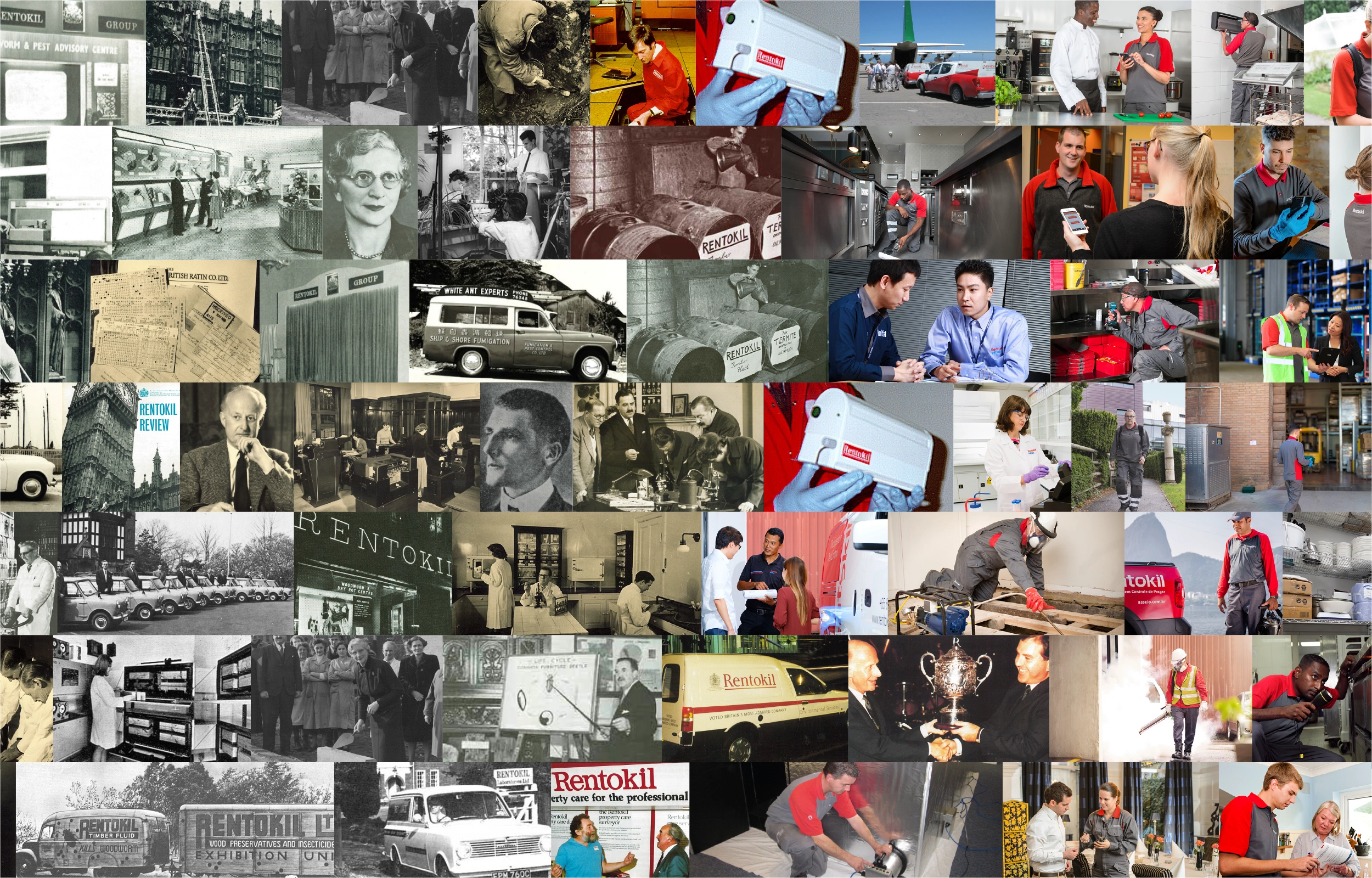 Rentokil 100 jaar collage
