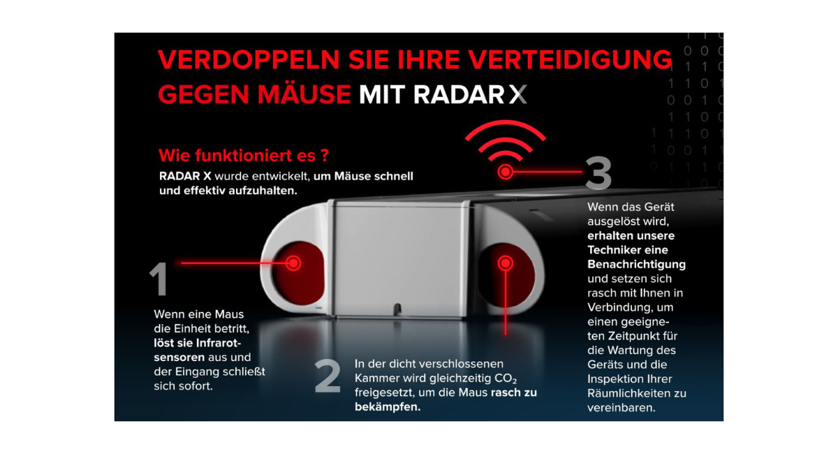 RadarX, Mäusebekämpfung mit digitaler Schädlingsbekämpfung