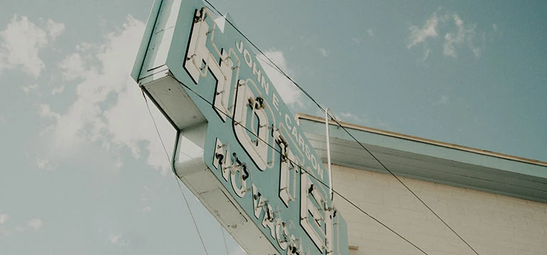 hotel sign