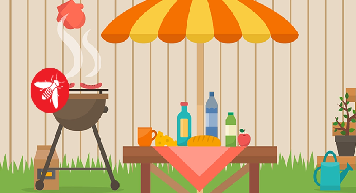 Wespen en barbecue