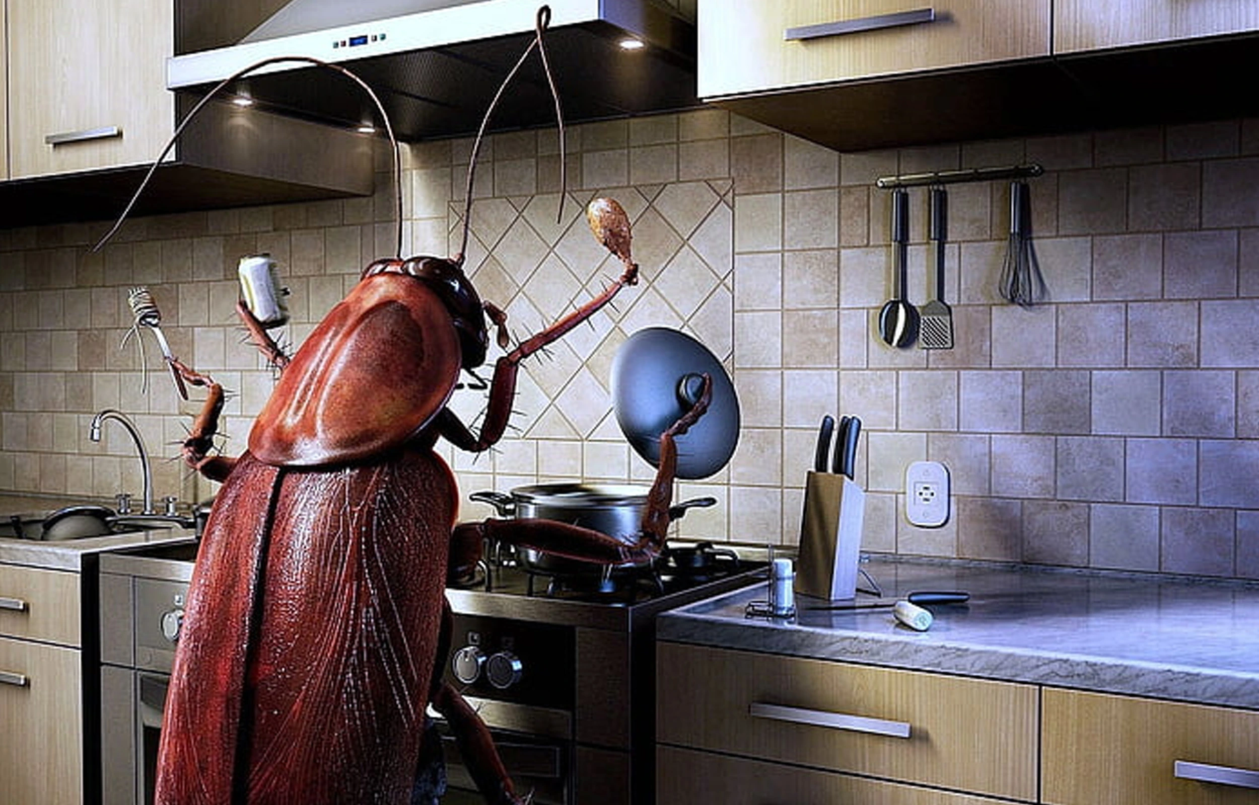 cafard dans la cuisine