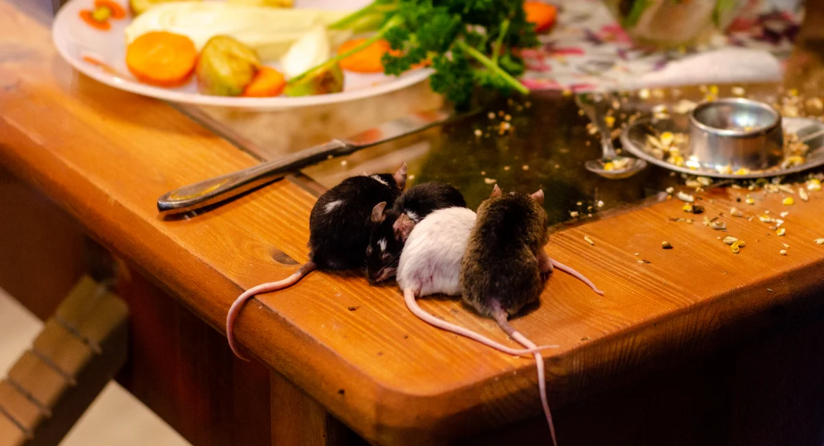 Mice on kitchen table