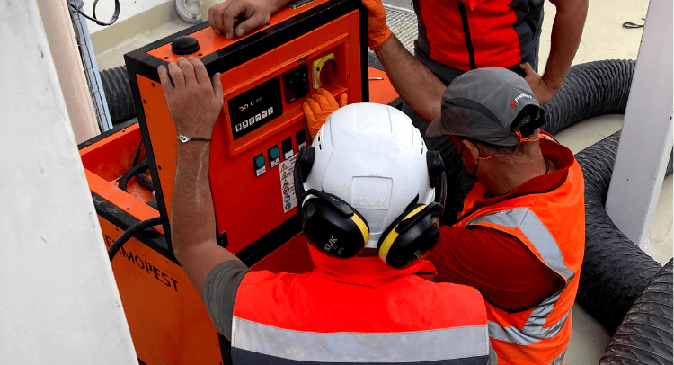 installation de traitement thermique contre les punaises de lit