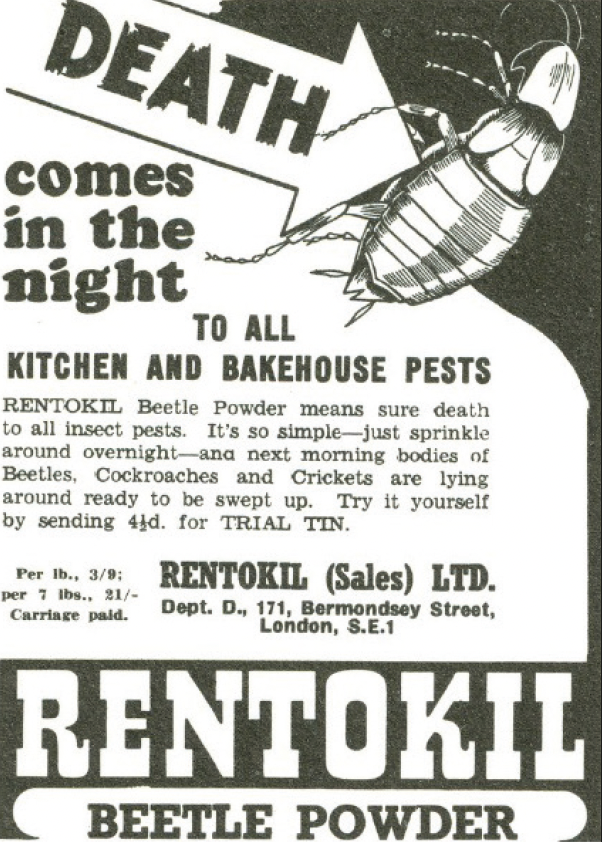 Pubblicità di Rentokil 1925