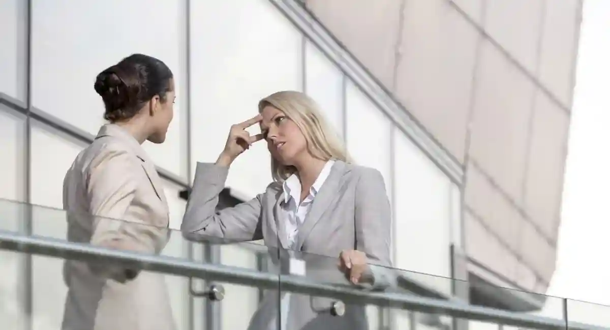 woman expresses her concerns to manager