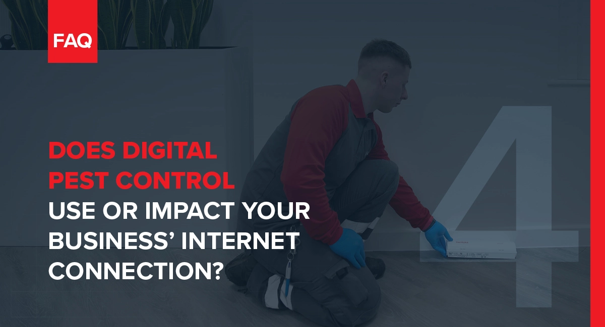 Does digital pest control use or impact your business' internet connection?
